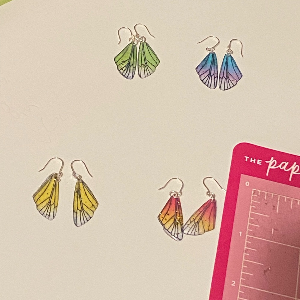 Sterling Silver Butterfly Wing Earrings 1pc